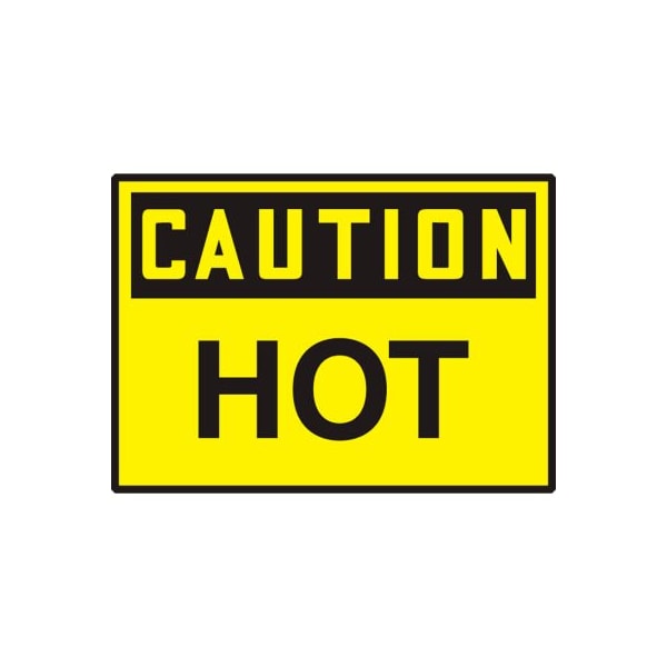 Accuform Accuform LCHL675XVE Caution Hot Label, 5 inW x 3-1/2 inH, Dura-Vinyl, 1/Pack, LCHL675XVE LCHL675XVE - main